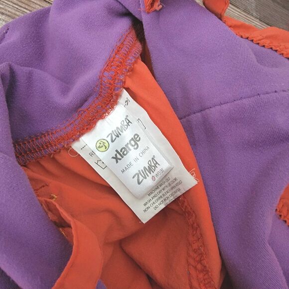 ZUMBA Womens XL Nylon Cargo Pocket Pants Elasticated Dance Fitness High Waist - Picture 13 of 15